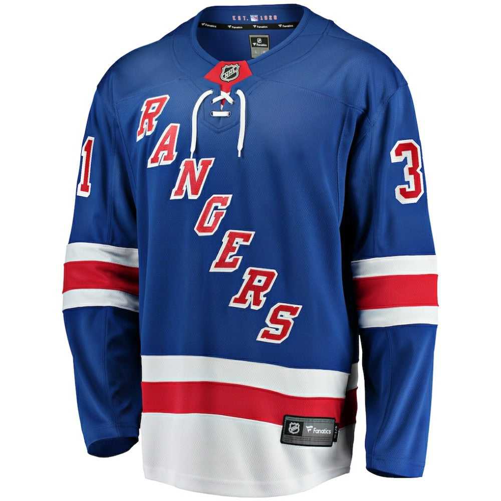 NHL Blue Igor Shesterkin New York Rangers Fanatics Home Breakaway Player Jersey
