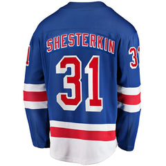 NHL Blue Igor Shesterkin New York Rangers Fanatics Home Breakaway Player Jersey
