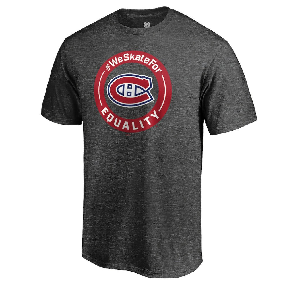 NHL Heather Gray Montreal Canadiens #WeSkateFor T-Shirt