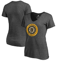 NHL Heather Gray Boston Bruins Women's #WeSkateFor V-Neck T-Shirt