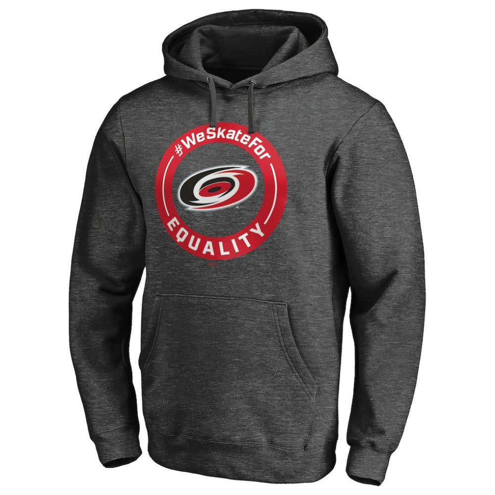 NHL Heather Gray Carolina Hurricanes #WeSkateFor Pullover Hoodie