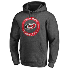 NHL Heather Gray Carolina Hurricanes #WeSkateFor Pullover Hoodie