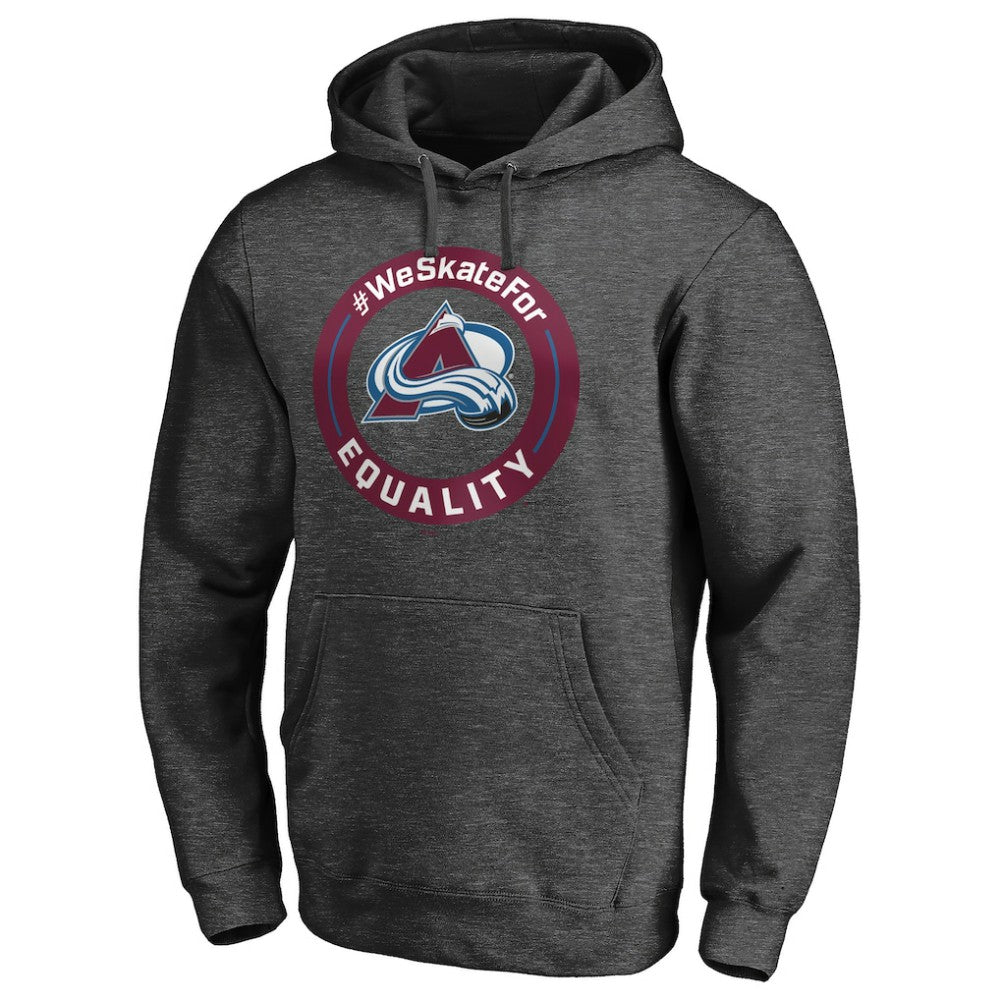 NHL Heather Gray Colorado Avalanche #WeSkateFor Pullover Hoodie