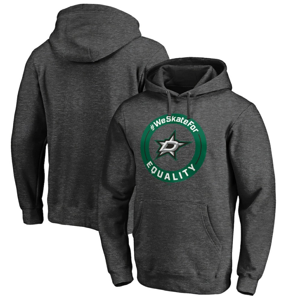 NHL Heather Gray Dallas Stars #WeSkateFor Pullover Hoodie