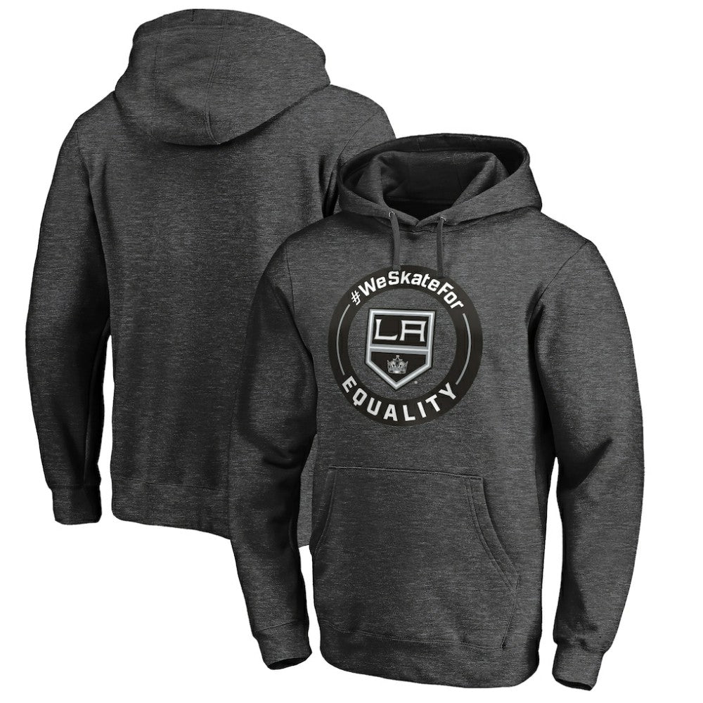 NHL Heather Gray Los Angeles Kings #WeSkateFor Pullover Hoodie