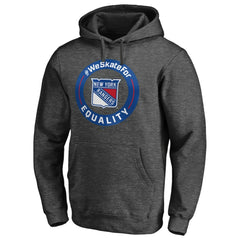 NHL Heather Gray New York Rangers #WeSkateFor Pullover Hoodie