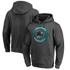 NHL Heather Gray San Jose Sharks #WeSkateFor Pullover Hoodie