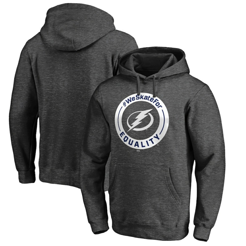 NHL Heather Gray Tampa Bay Lightning #WeSkateFor Pullover Hoodie
