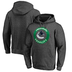 NHL Heather Gray Vancouver Canucks #WeSkateFor Pullover Hoodie