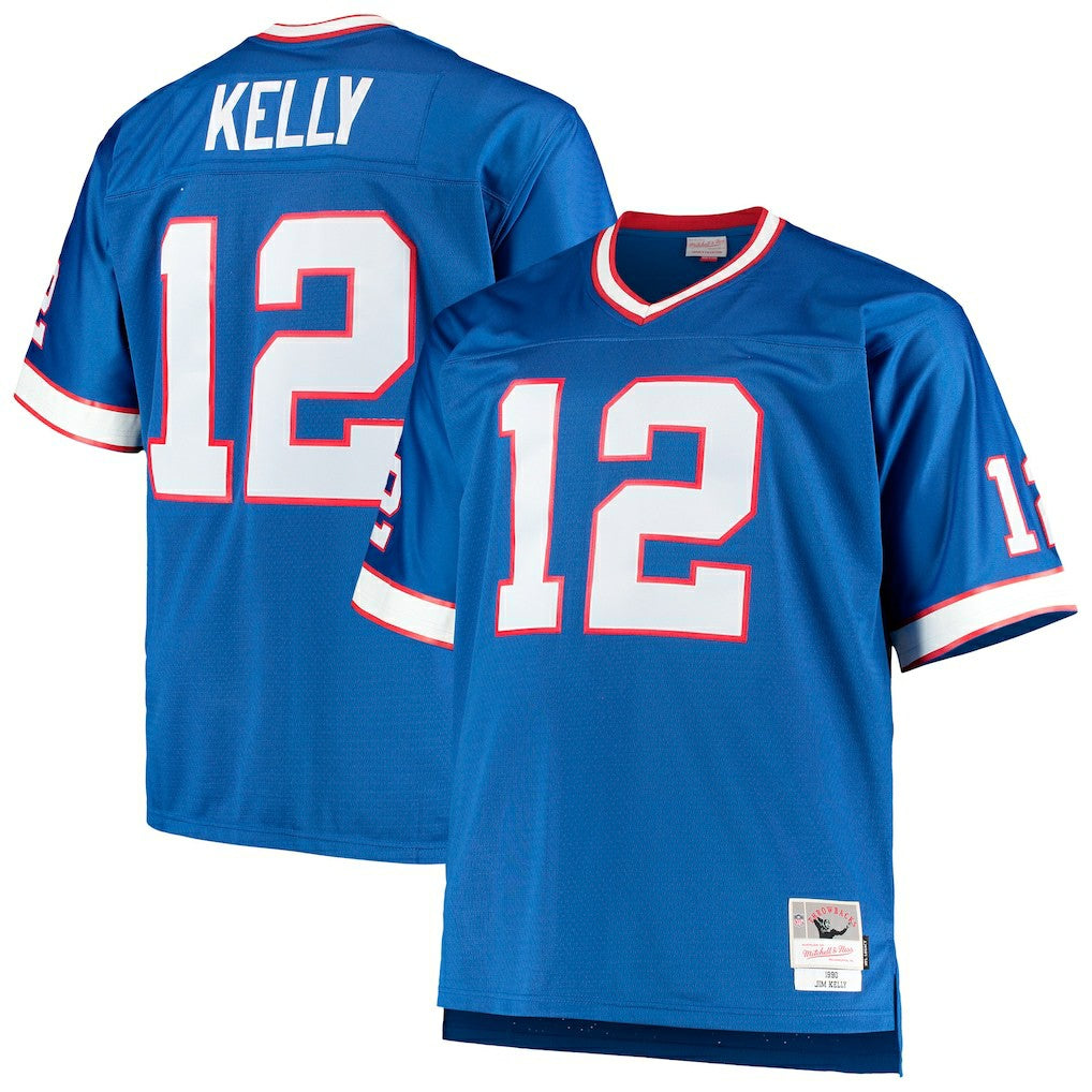 Jim Kelly  Big & Tall 1990 Retired Player Replica Jersey - Buffalo Bills