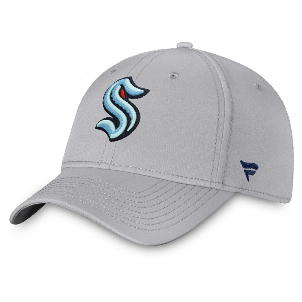 NHL Gray Seattle Kraken Fanatics Core Primary Logo Flex Hat