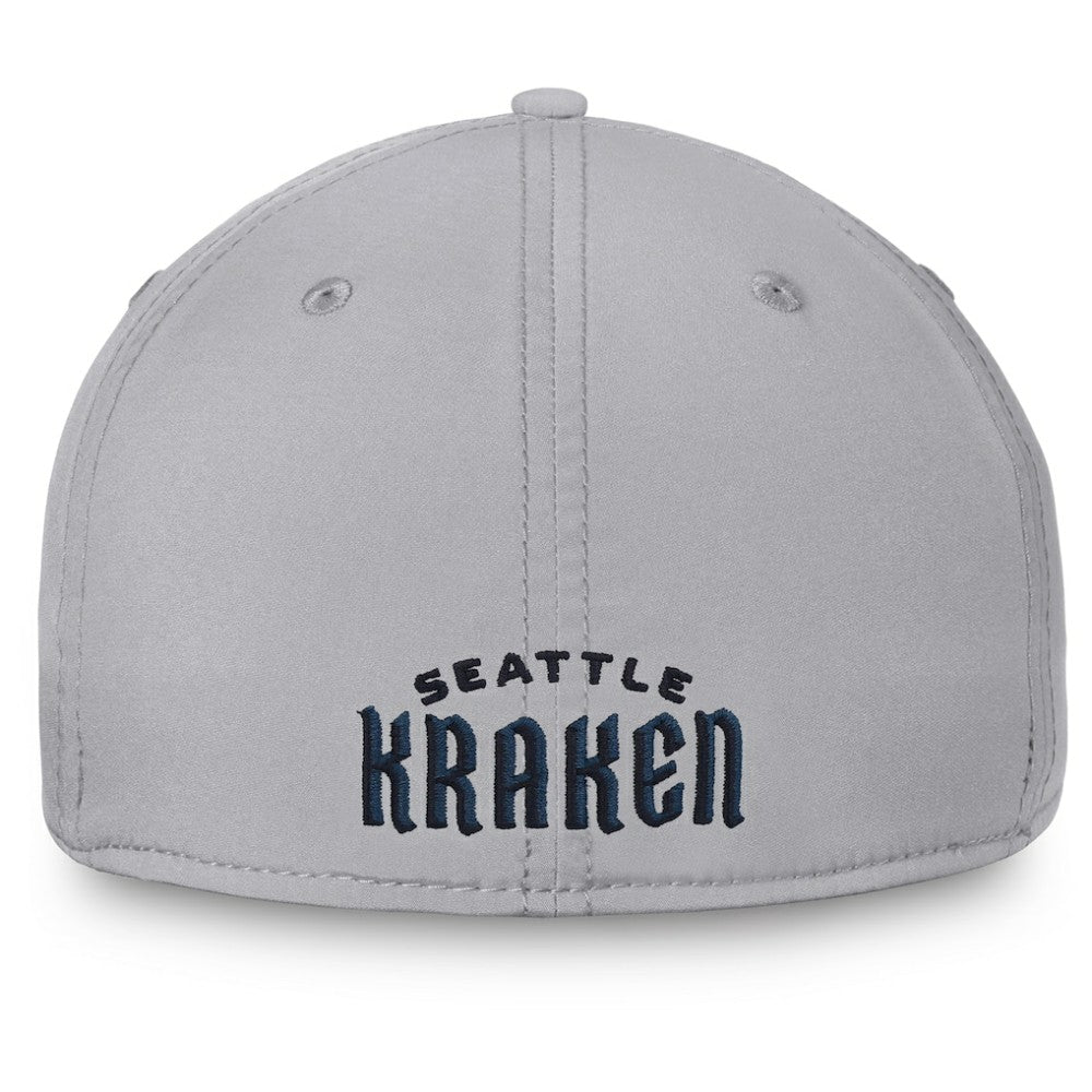 NHL Gray Seattle Kraken Fanatics Core Primary Logo Flex Hat