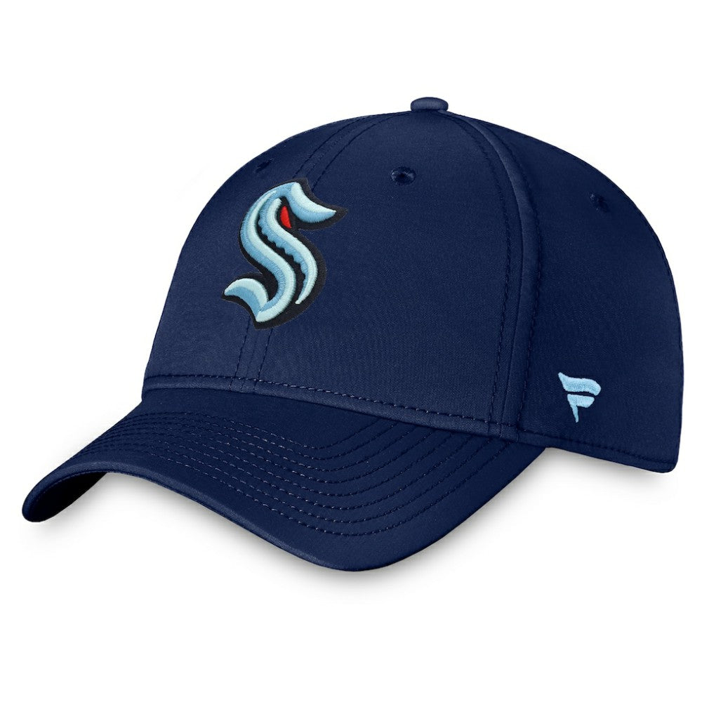 NHL Navy Seattle Kraken Fanatics Core Primary Logo Flex Hat