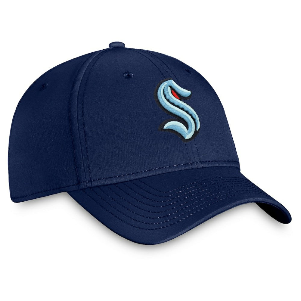 NHL Navy Seattle Kraken Fanatics Core Primary Logo Flex Hat