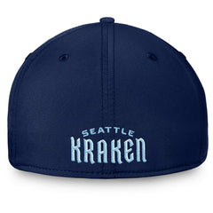 NHL Navy Seattle Kraken Fanatics Core Primary Logo Flex Hat