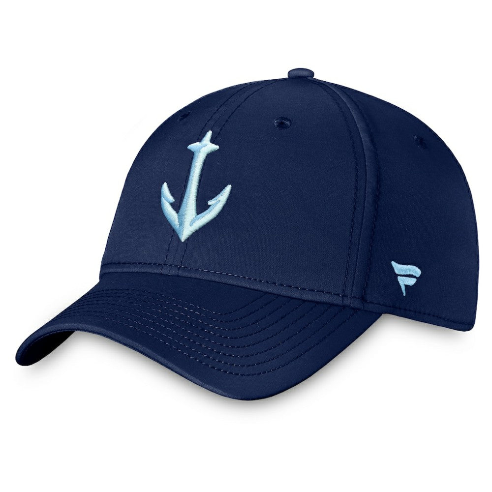 NHL Deep Sea Blue Seattle Kraken Fanatics Secondary Logo Flex Hat