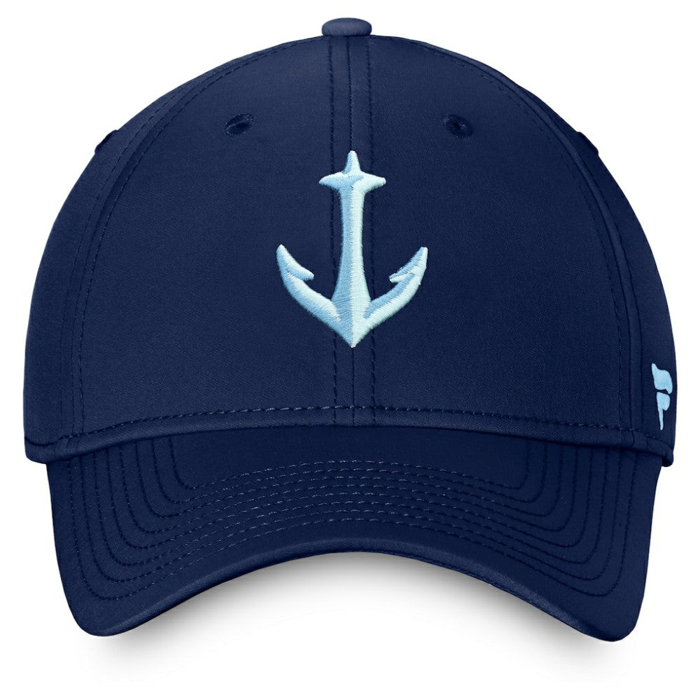 NHL Deep Sea Blue Seattle Kraken Fanatics Secondary Logo Flex Hat