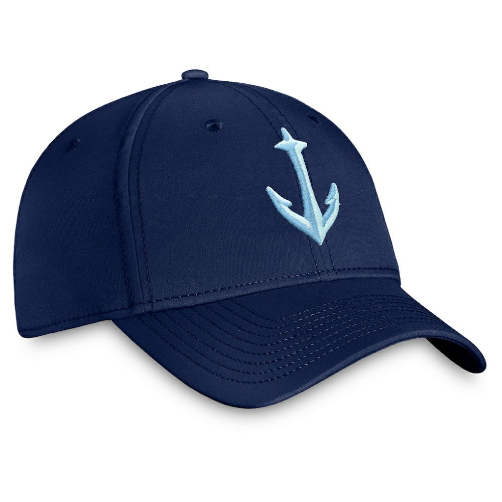NHL Deep Sea Blue Seattle Kraken Fanatics Secondary Logo Flex Hat