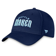 NHL Deep Sea Blue Seattle Kraken Fanatics Wordmark Flex Hat