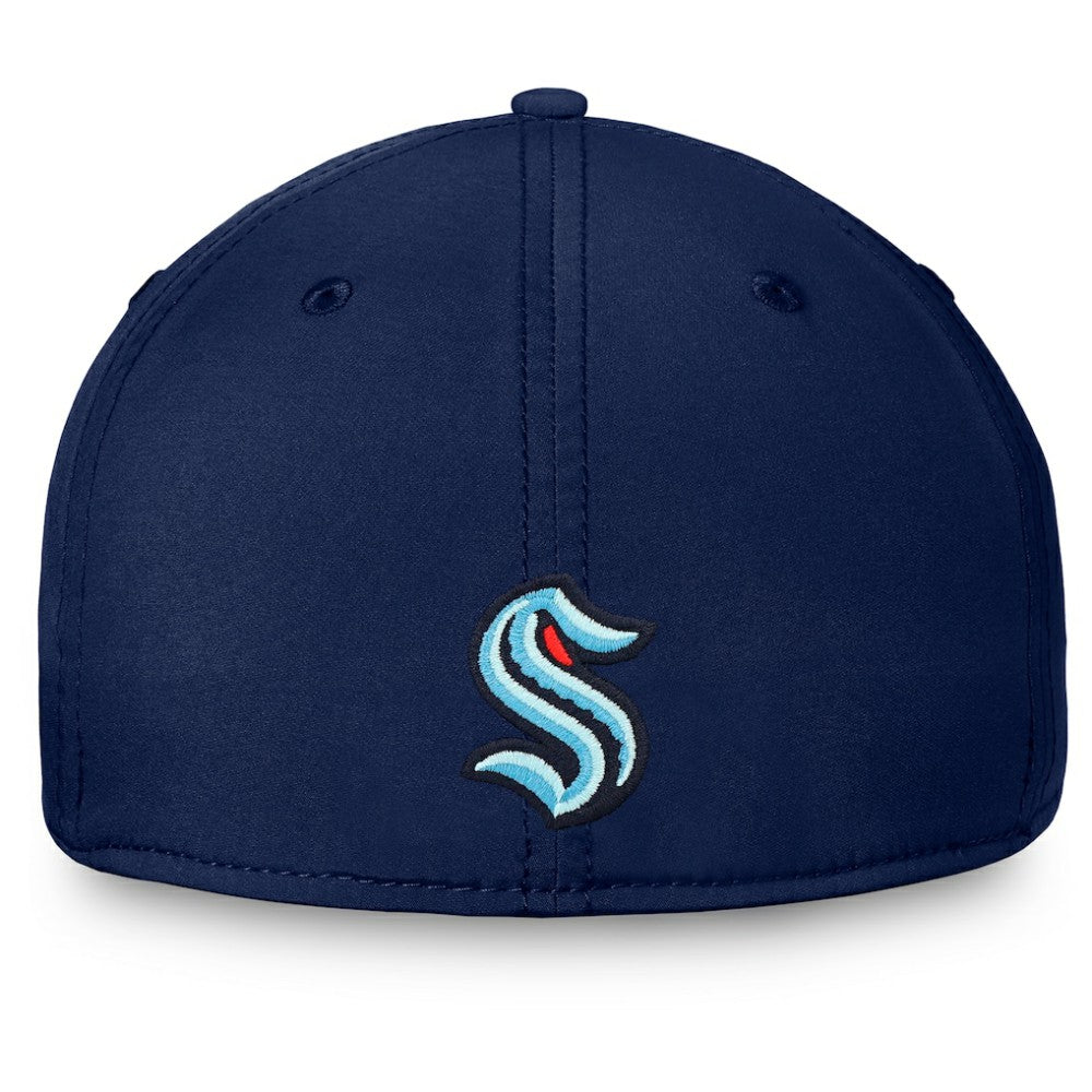 NHL Deep Sea Blue Seattle Kraken Fanatics Wordmark Flex Hat