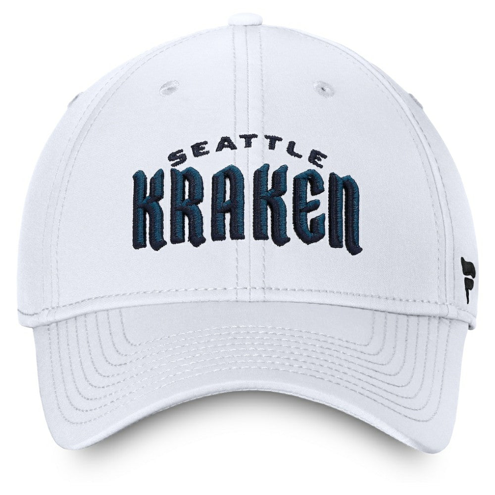 NHL White Seattle Kraken Fanatics Wordmark Flex Hat