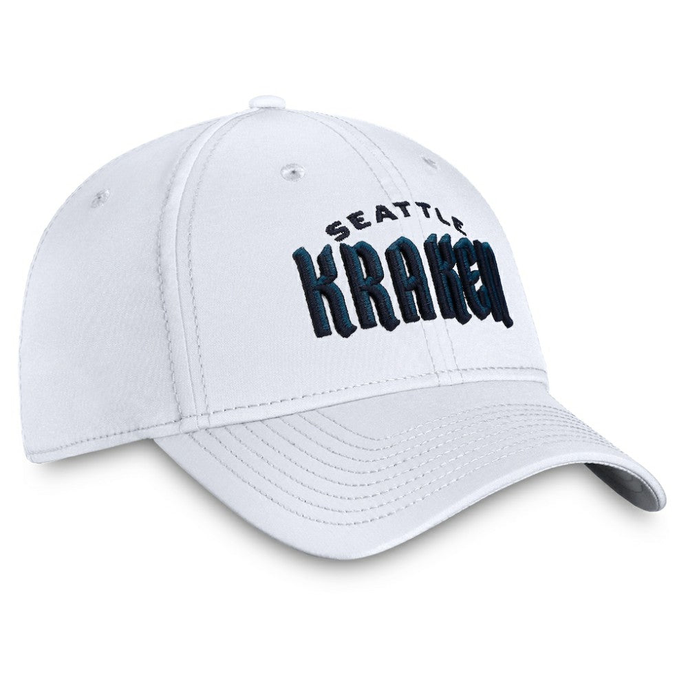 NHL White Seattle Kraken Fanatics Wordmark Flex Hat