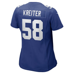 Casey Kreiter  Women's Game Jersey - New York Giants