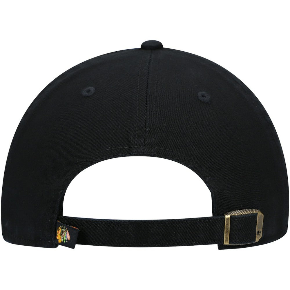 NHL Black Chicago Blackhawks '47 Team Clean Up Adjustable Hat