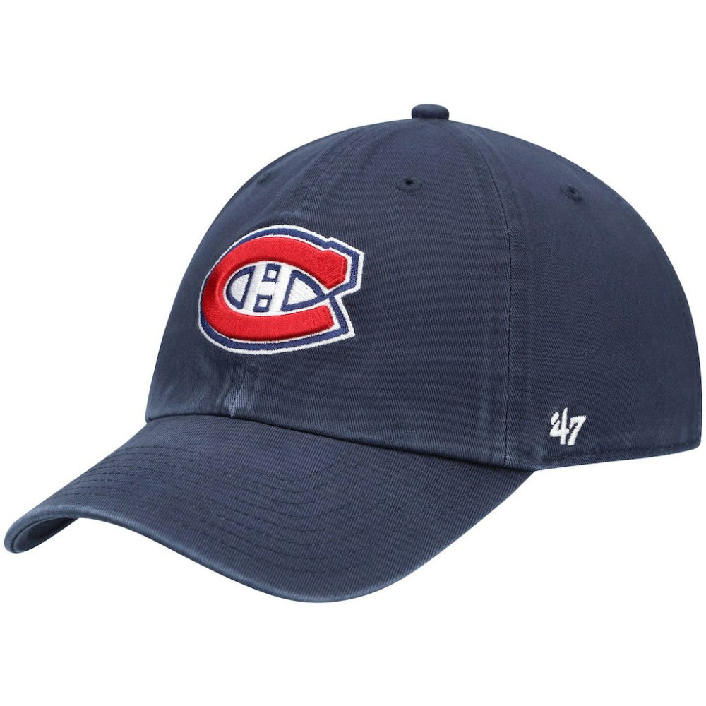 NHL Navy Montreal Canadiens '47 Team Clean Up Adjustable Hat