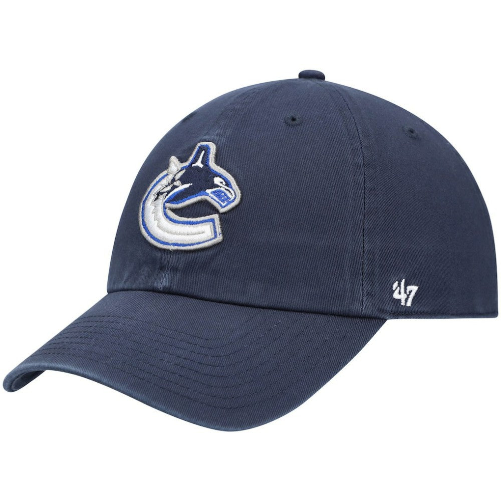 NHL Navy Vancouver Canucks '47 Team Clean Up Adjustable Hat