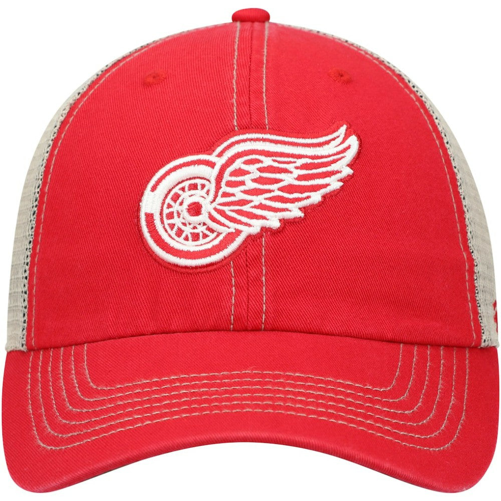 NHL Red Detroit Red Wings '47 Trawler Clean Up Trucker Snapback Hat