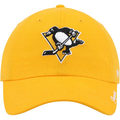 NHL Gold Pittsburgh Penguins '47 Women's Team Miata Clean Up Adjustable Hat