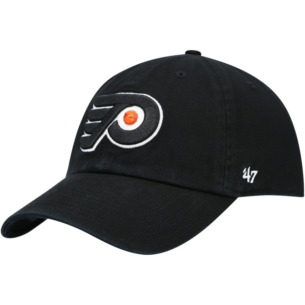 NHL Black Philadelphia Flyers '47 Team Clean Up Adjustable Hat