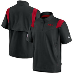 Sideline Coaches Short Sleeve Quarter-Zip Jacket - Atlanta Falcons
