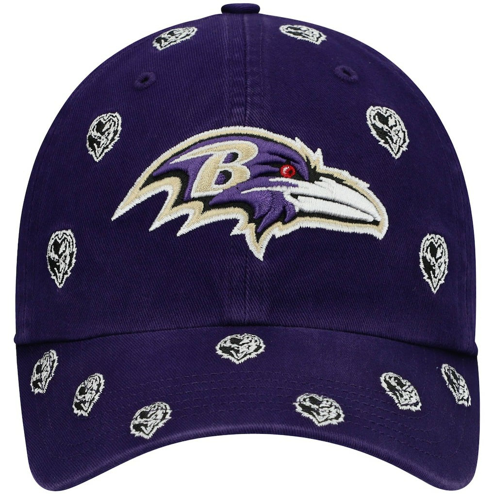 '47 Women's Confetti Clean Up Head Logo Adjustable Hat - Baltimore Ravens