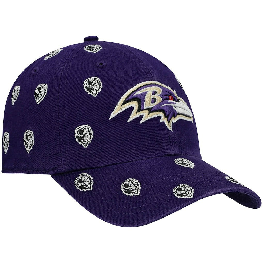 '47 Women's Confetti Clean Up Head Logo Adjustable Hat - Baltimore Ravens