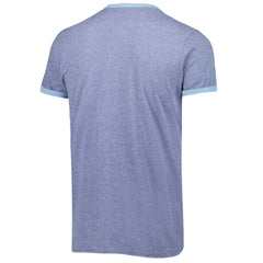 NHL Heathered Deep Sea Blue Seattle Kraken Fanatics Buzzer Beater Tri-Blend Ringer T-Shirt