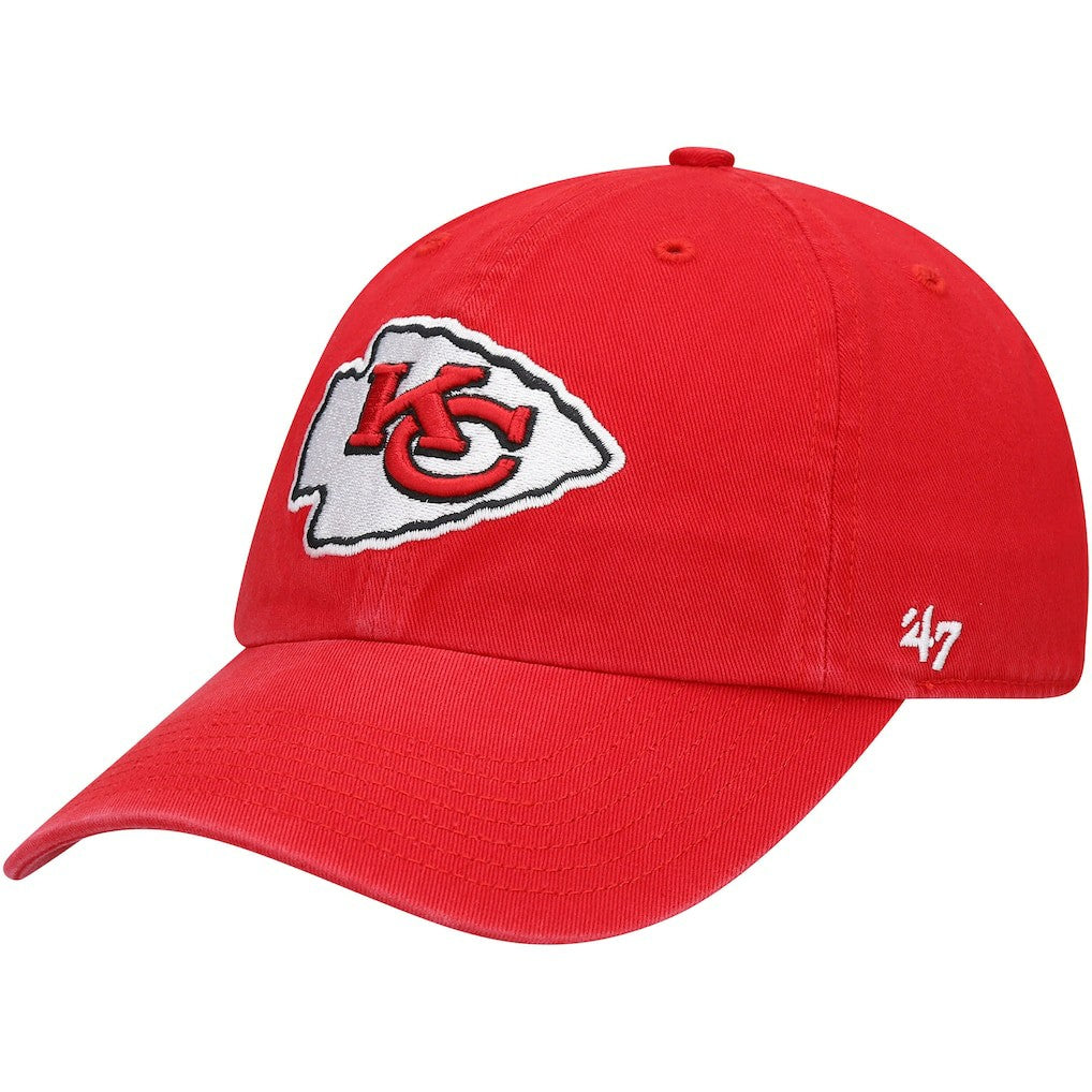 '47 Youth Logo Clean Up Adjustable Hat - Kansas City Chiefs