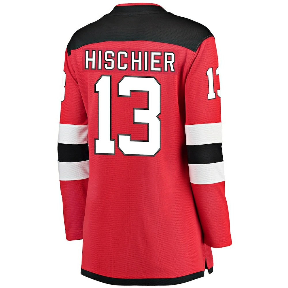 NHL Red Nico Hischier New Jersey Devils Fanatics Women's Breakaway Home Player Jersey