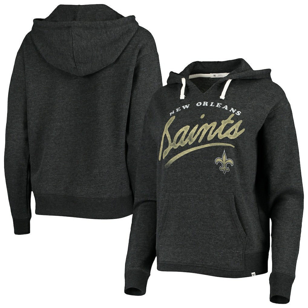 '47 Women's Cross Script Emerson Hoodie - New Orleans Saints