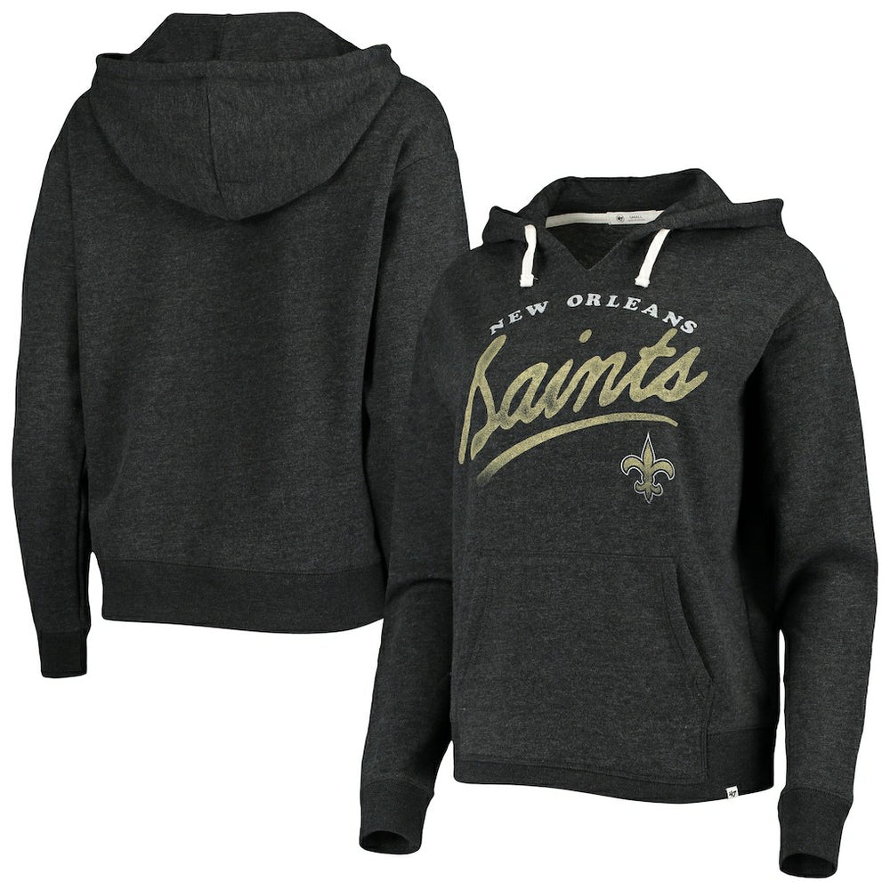'47 Women's Cross Script Emerson Hoodie - New Orleans Saints