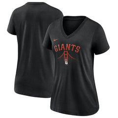 MLB San Francisco Giants Nike Women's City Connect Tri-Blend V-Neck T-Shirt