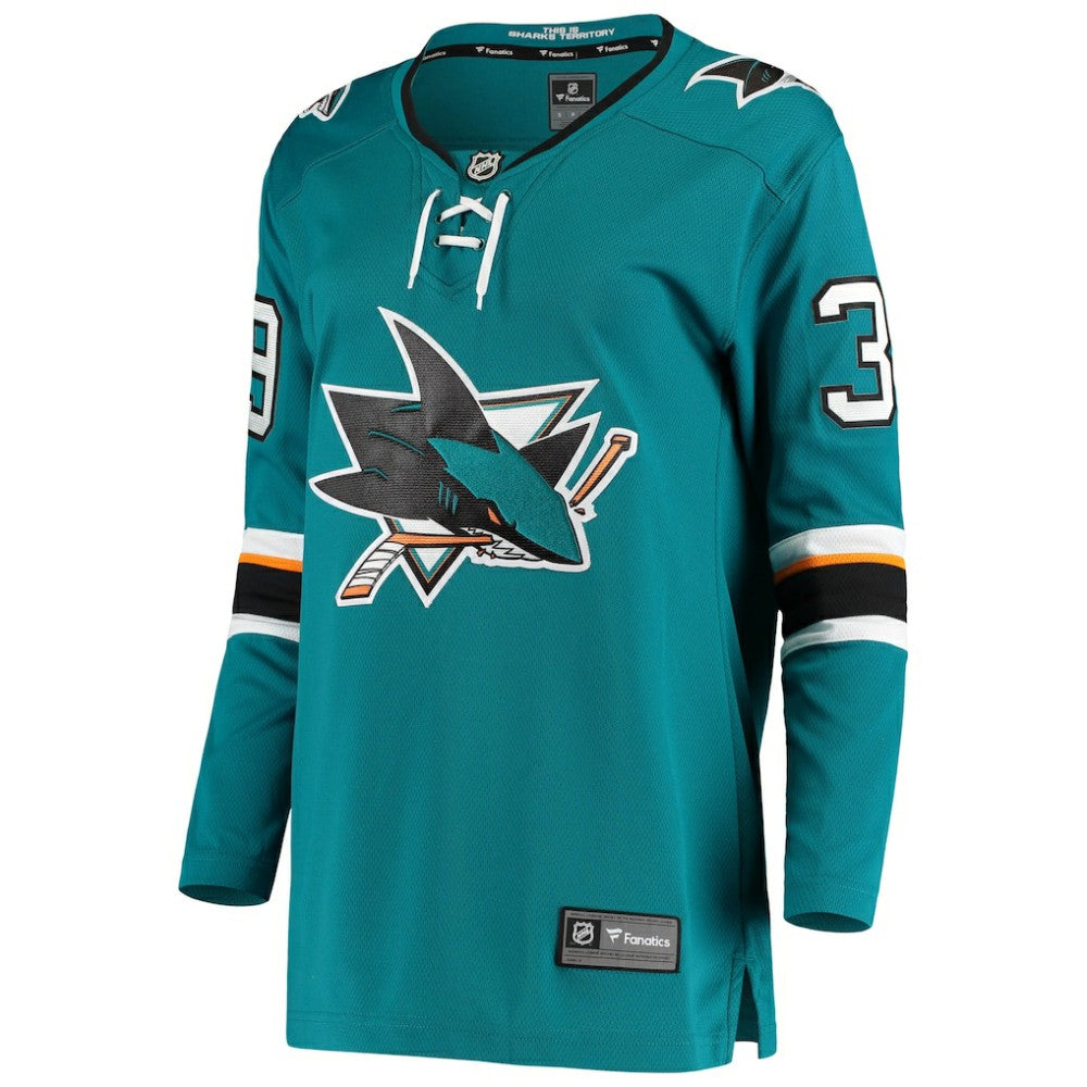 NHL Teal Logan Couture San Jose Sharks Fanatics Women's Breakaway Home Player Jersey