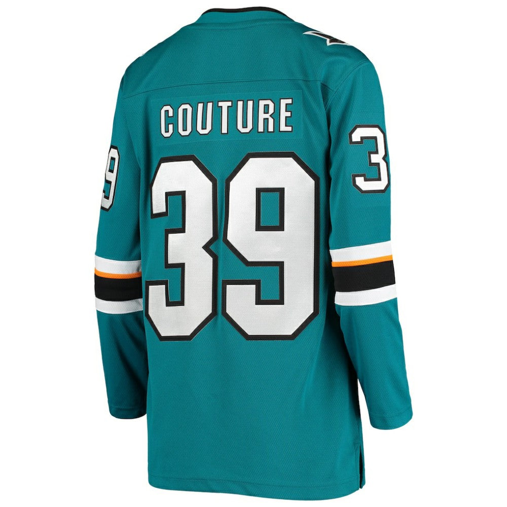 NHL Teal Logan Couture San Jose Sharks Fanatics Women's Breakaway Home Player Jersey