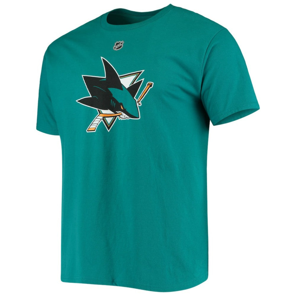 NHL Teal Marc-Edouard Vlasic San Jose Sharks Fanatics Player Name and Number T-Shirt