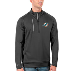 Antigua Generation Quarter-Zip Pullover Jacket - Miami Dolphins