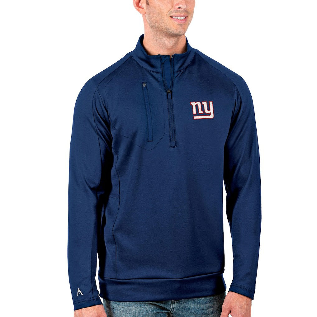 Antigua Generation Quarter-Zip Pullover Jacket - New York Giants
