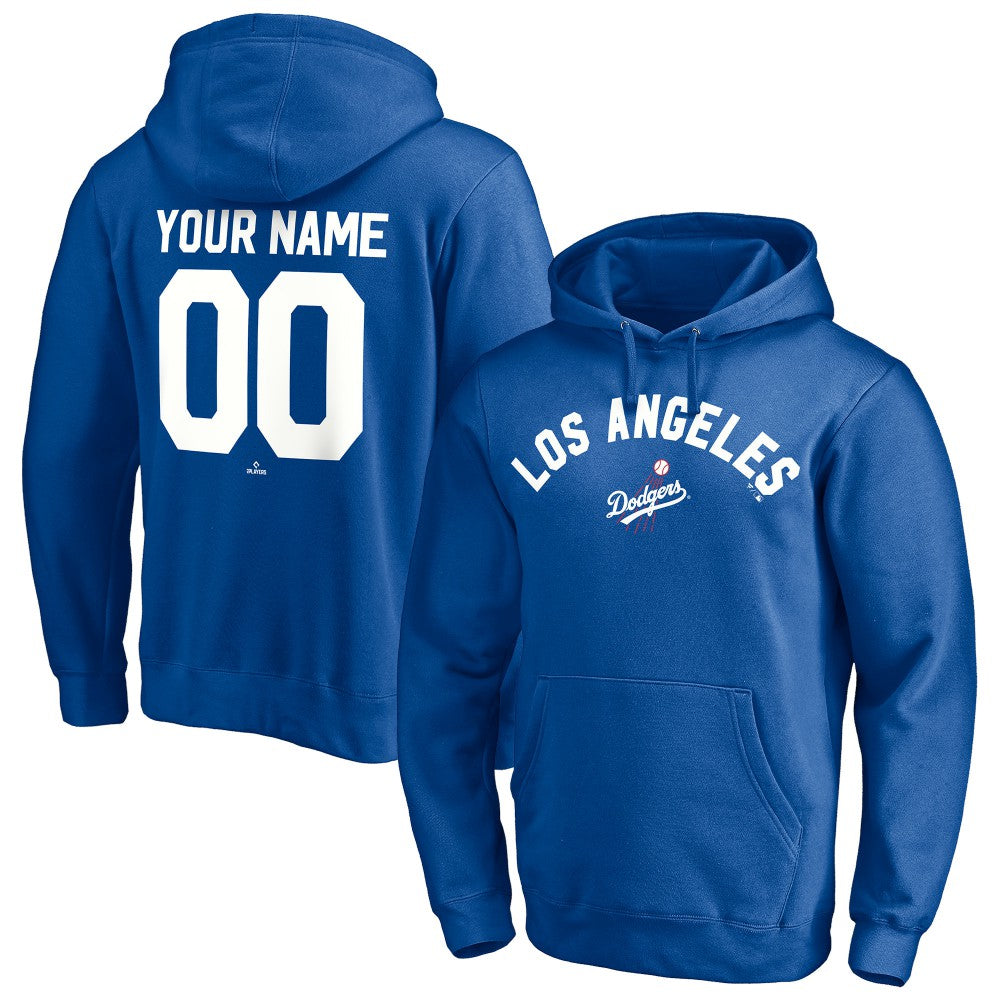 MLB Los Angeles Dodgers Cooperstown Winning Streak Personalized Name & Number Pullover Hoodie