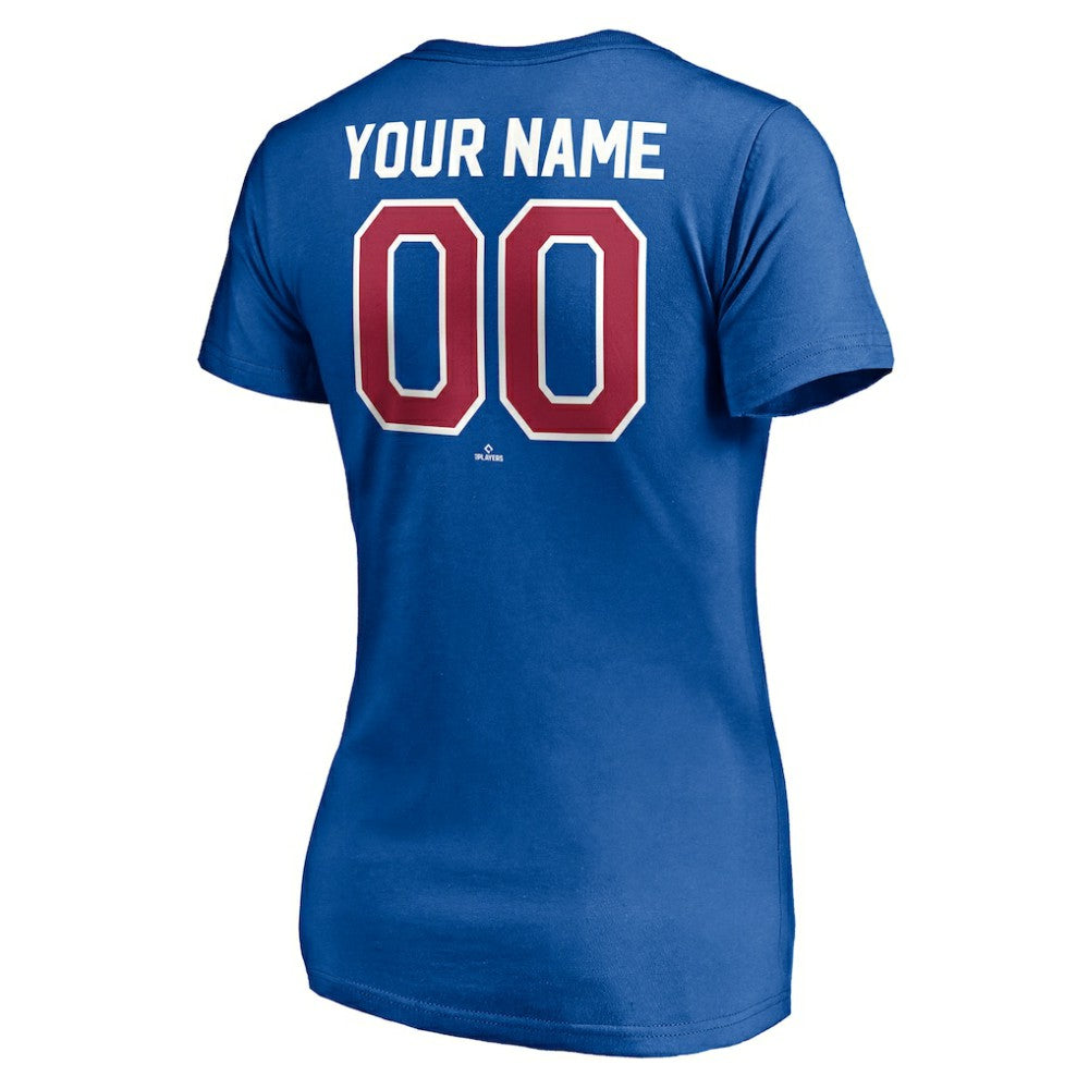 MLB Atlanta Braves Women's Cooperstown Winning Streak Personalized Name & Number V-Neck T-Shirt