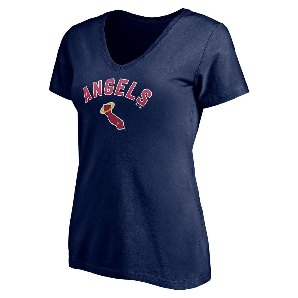 MLB Los Angeles Angels Women's Cooperstown Winning Streak Personalized Name & Number V-Neck T-Shirt